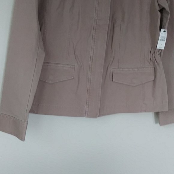 NEW Talbots Hidden Zipper Blazer Jacket M Tan Brown - Picture 4 of 16